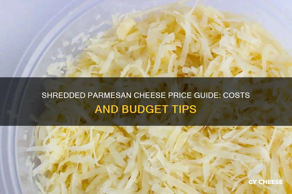 how much does shredded parmesan cheese cost