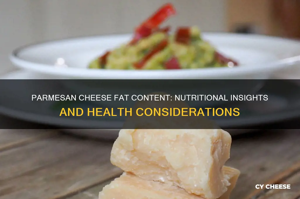 how much fat does parmesan cheese have