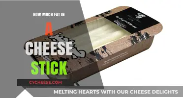 Cheese Stick Fat Content: Uncovering the Nutritional Facts