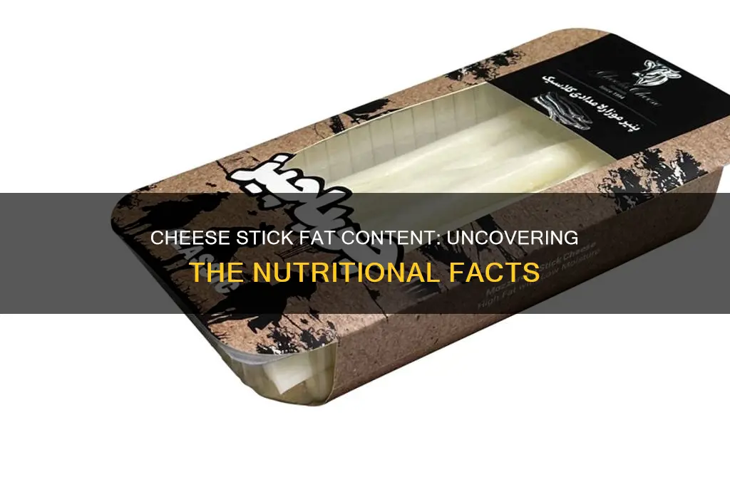 how much fat in a cheese stick