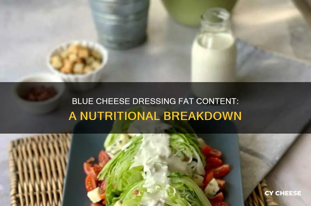 how much fat in blue cheese dressing