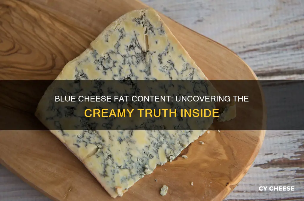 how much fat in blue cheese