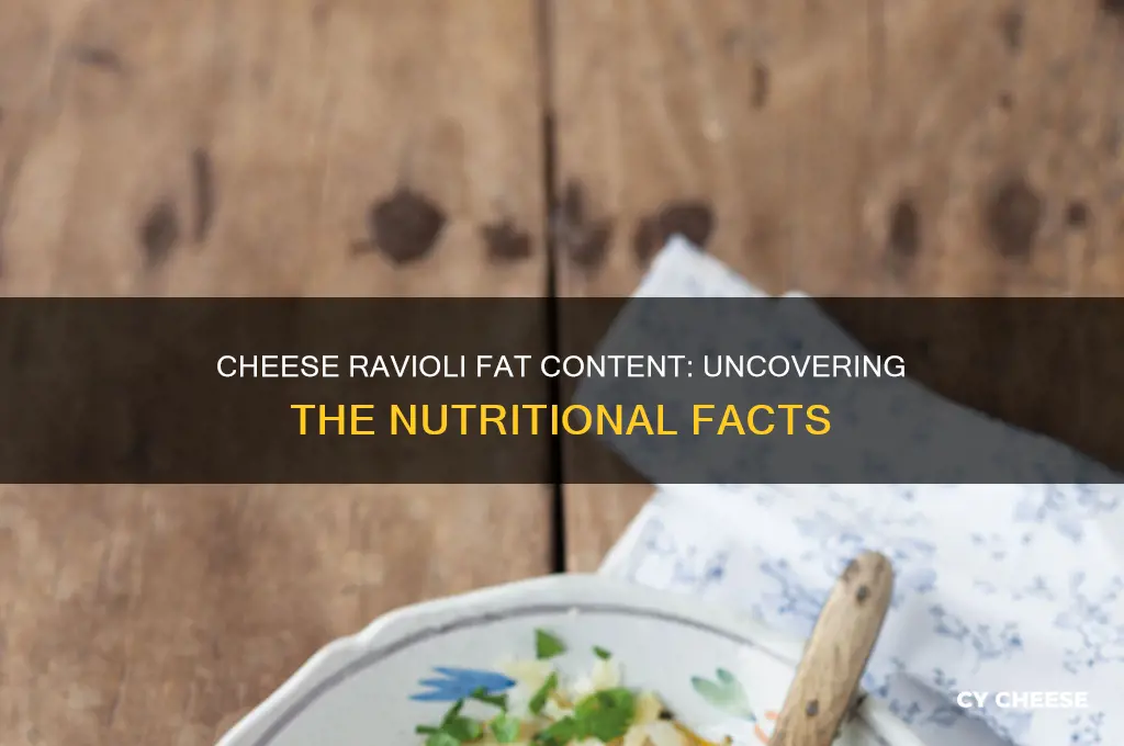 how much fat in cheese ravioli