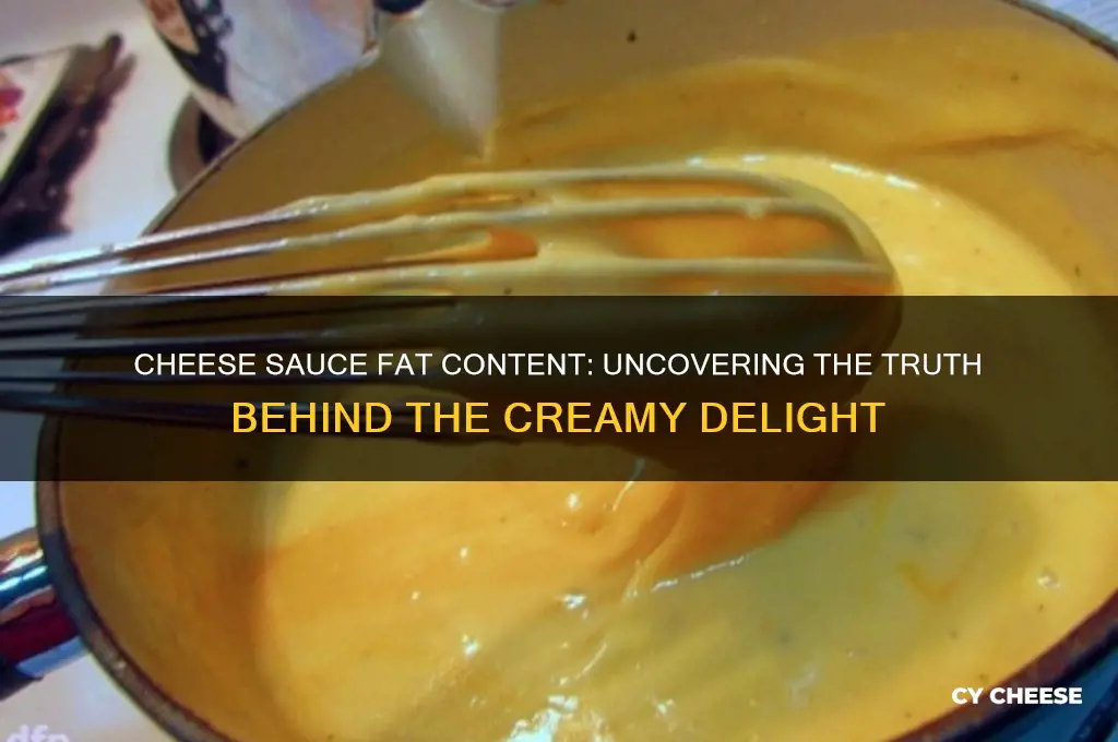 how much fat in cheese sauce