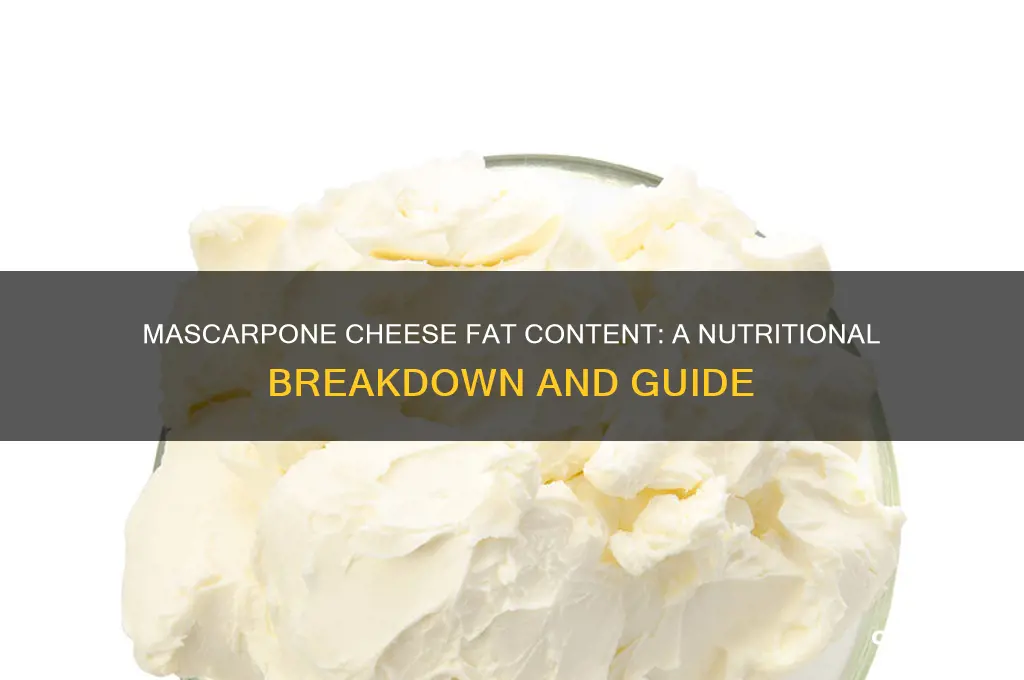 how much fat in mascarpone cheese