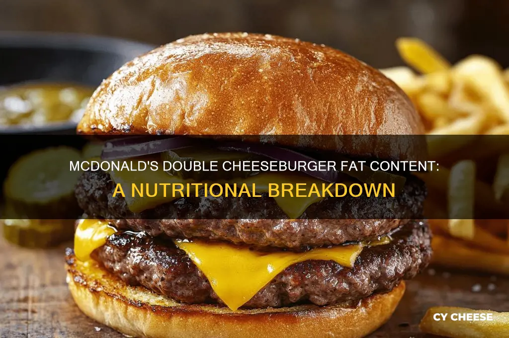 how much fat is in 2 cheese bugers from mcdonalds