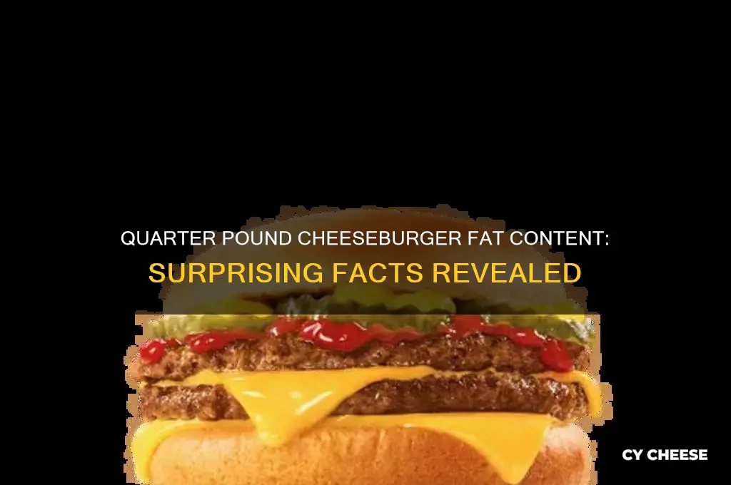 how much fat is in a quarter pound cheeses burgerburger