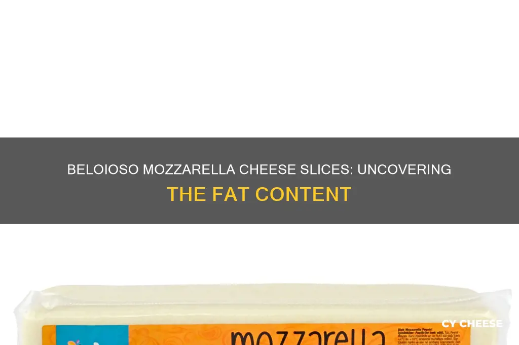 how much fat is in beloioso mozrella cheese slices