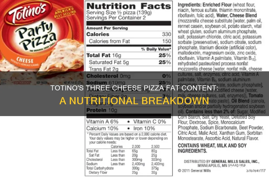 how much fat is in totino
