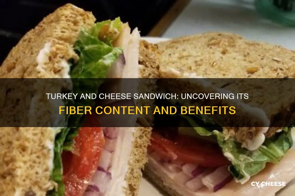 how much fiber is in a turkey and cheese sandwich