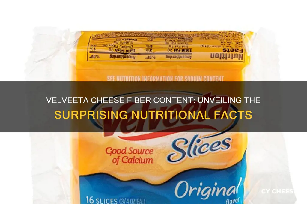 how much fiber is in velveeta cheese