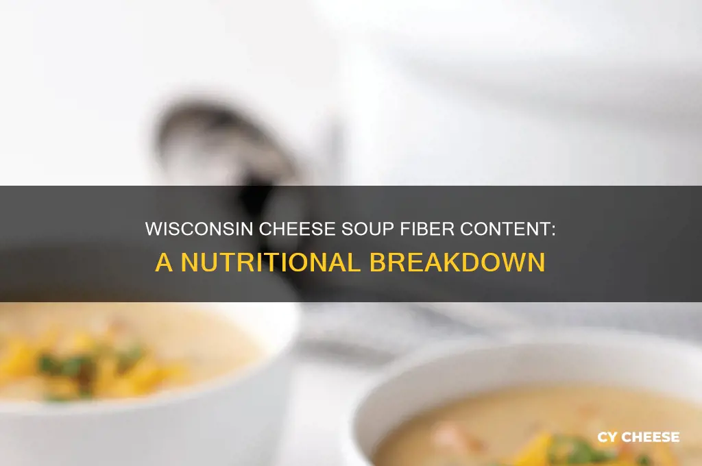 how much fiber is in wisconsin cheese soup