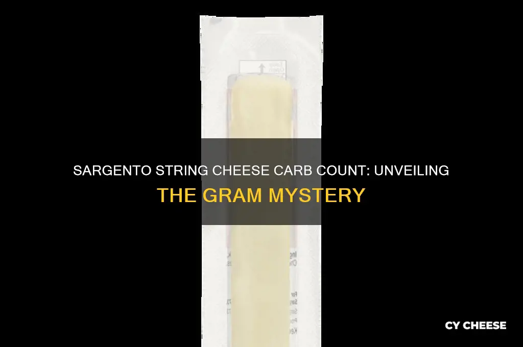 how much grams of carbs in 1 sargento string cheese