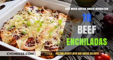 Perfect Cheese Ratio: Grated Cheese for 18 Beef Enchiladas