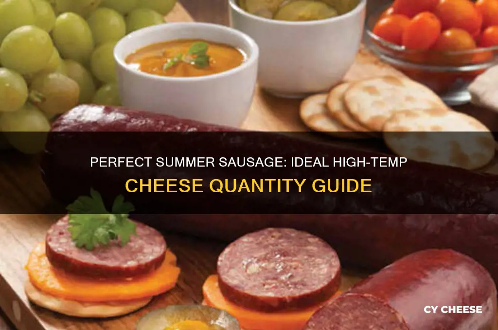how much hi temp cheese for summer sausage