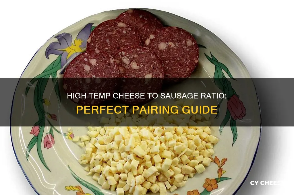 how much high temp cheese per pound of sausage