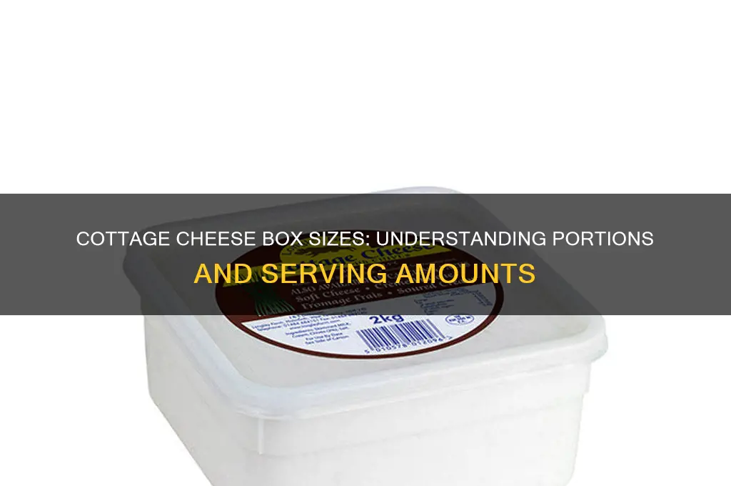 how much in a box of cottage cheese