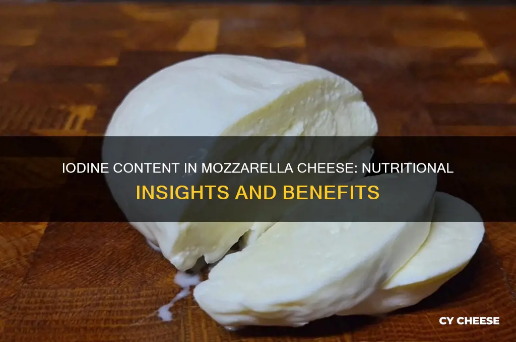 how much iodine in mozzarella cheese