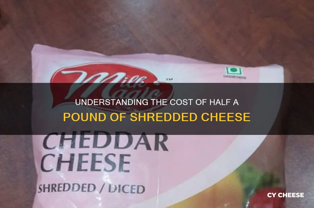 how much is 1 2 pound of shredded cheese