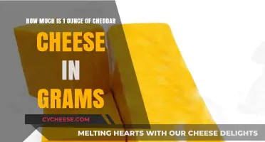 Converting 1 Ounce of Cheddar Cheese to Grams: A Quick Guide