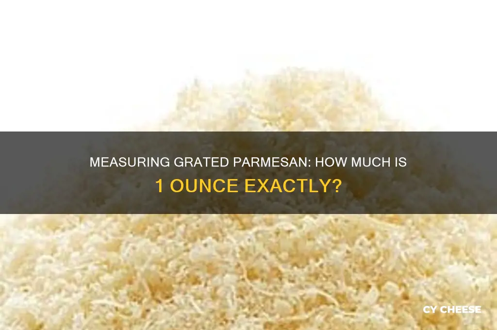 how much is 1 ounce of grated parmesan cheese