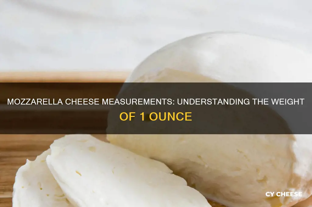 how much is 1 ounce of mozzarella cheese