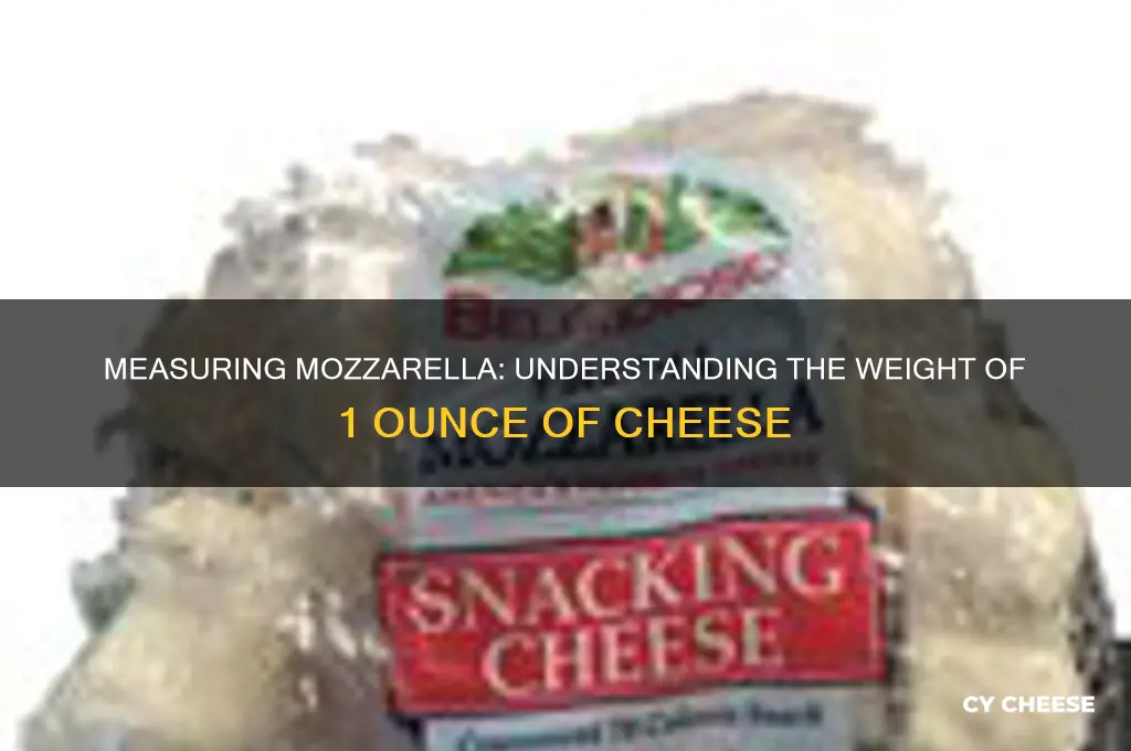 how much is 1 oz mozzarella cheese