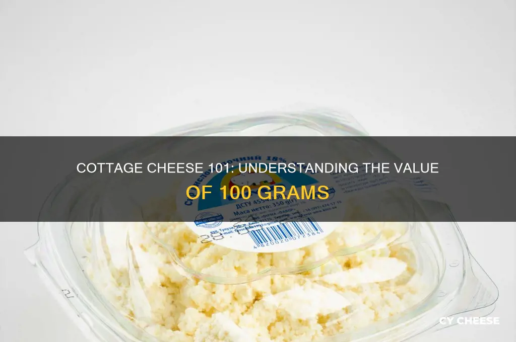 how much is 100 g of cottage cheese