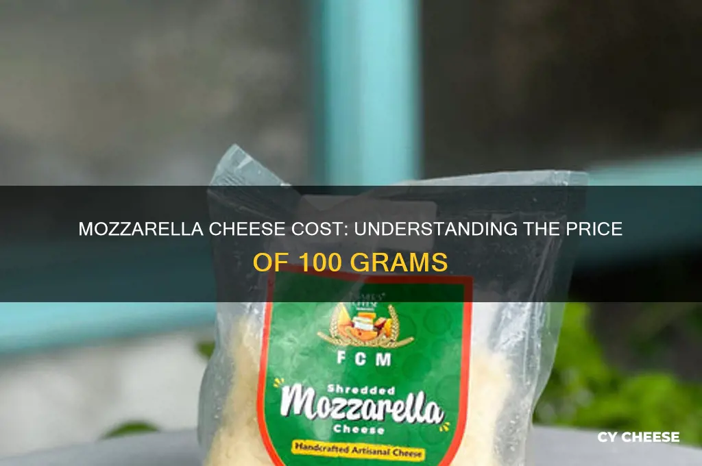 how much is 100 g of mozzarella cheese