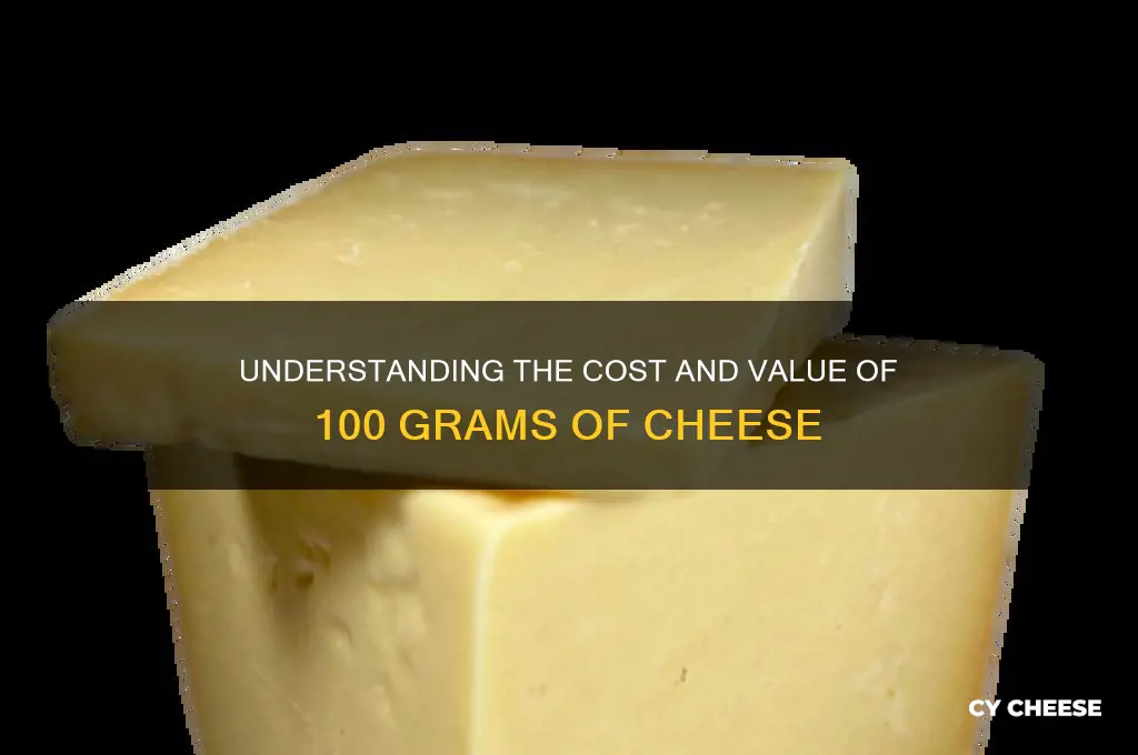 how much is 100 gms of cheese