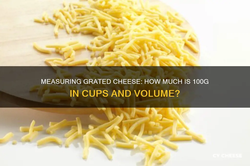 how much is 100g grated cheese