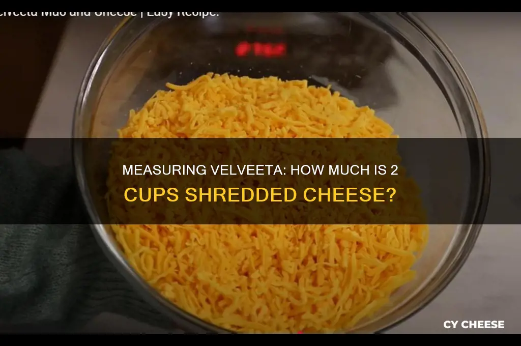 how much is 2 cups shredded cheese velveeta