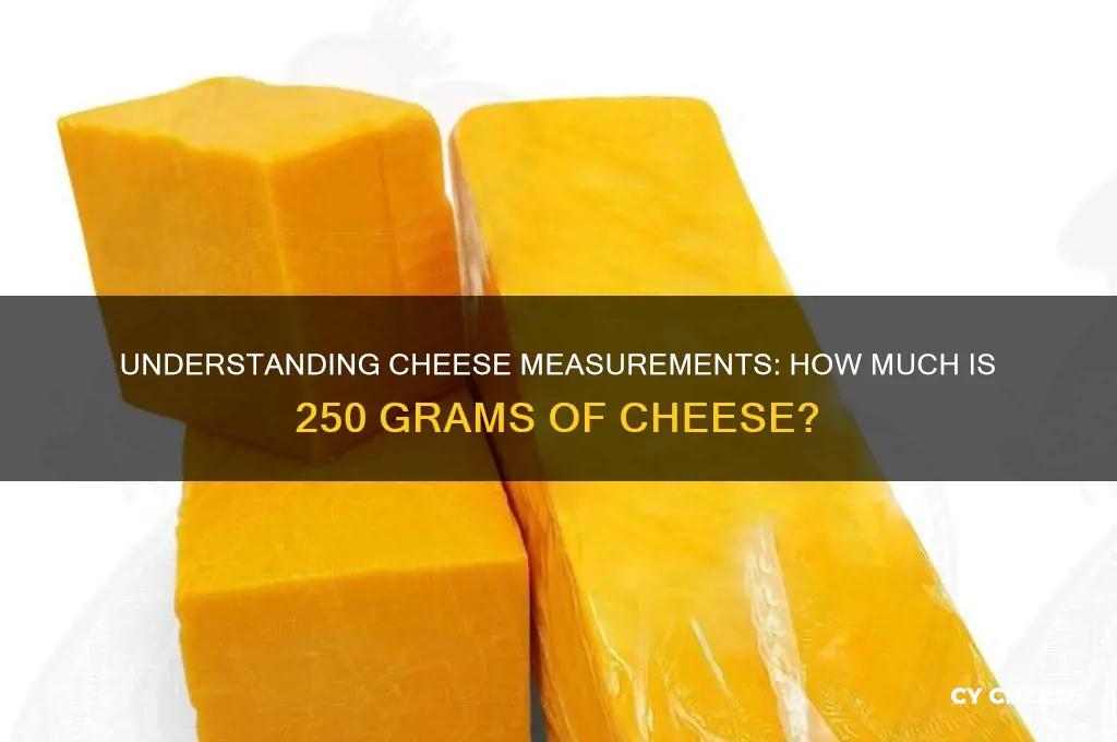 how much is 250 grams of cheese