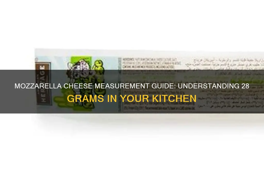how much is 28 grams of mozzarella cheese