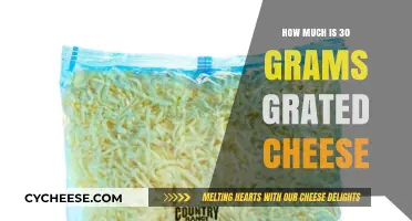 Measuring Grated Cheese: Understanding the Volume of 30 Grams