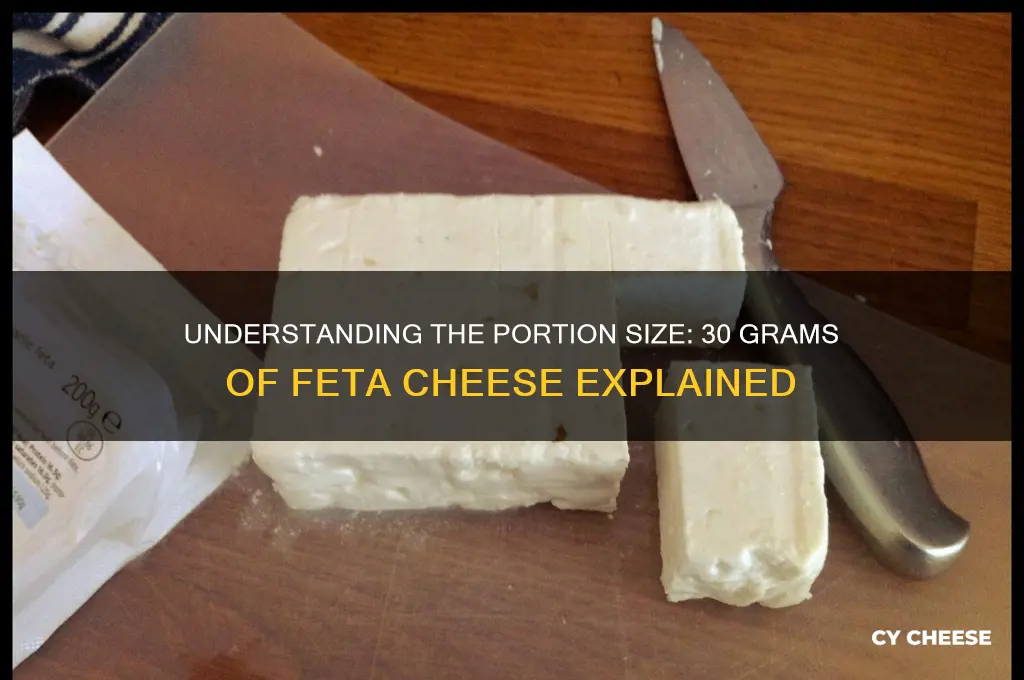 how much is 30 grams of feta cheese