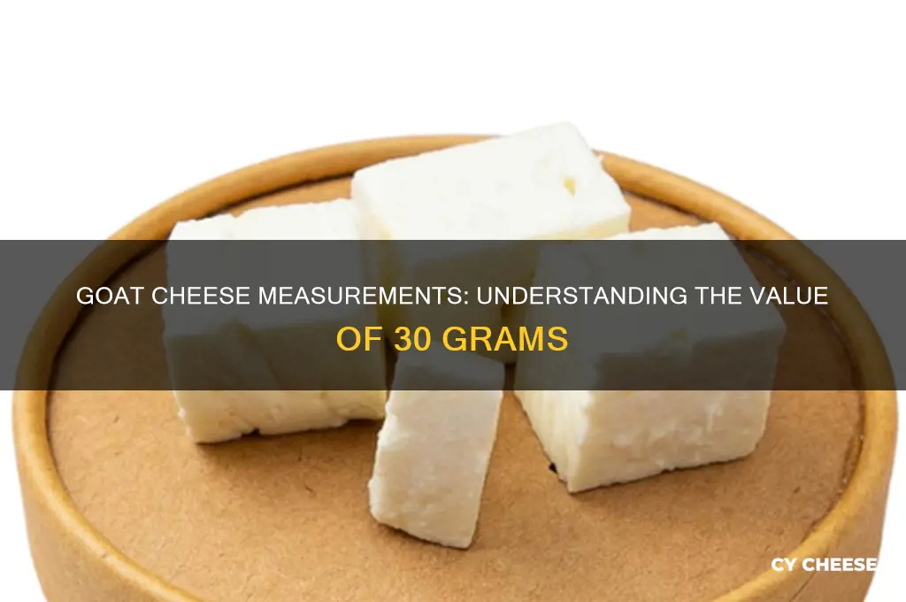 how much is 30 grams of goat cheese