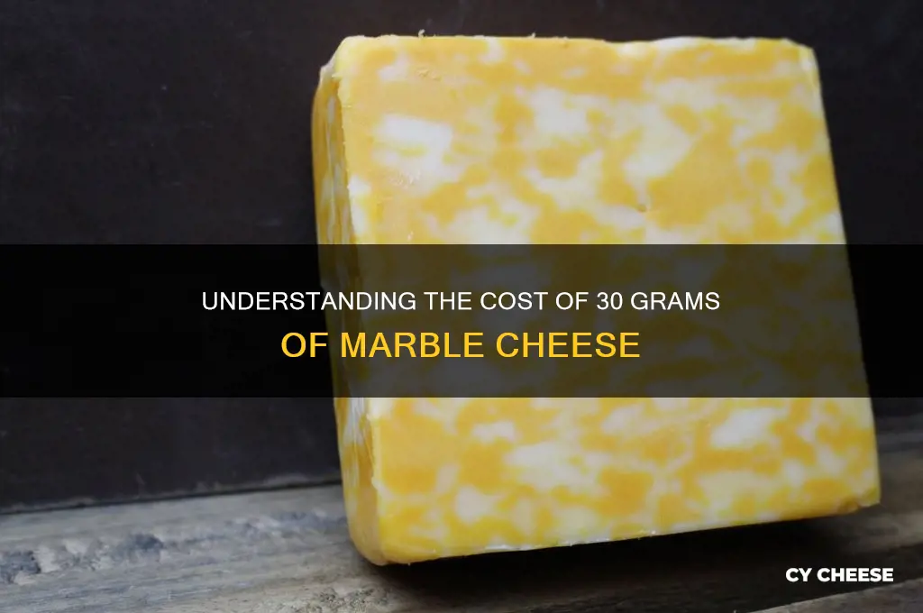 how much is 30 grams of marble cheese