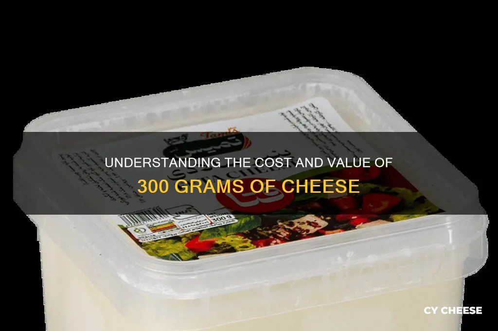 how much is 300 grams of cheese