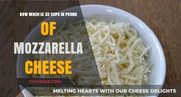 Converting 32 Cups of Mozzarella Cheese to Pounds: A Guide