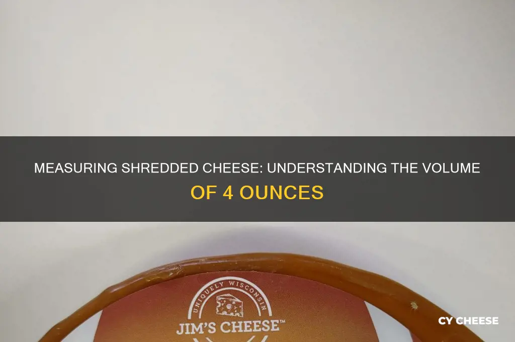 how much is 4 ounces of shredded cheese