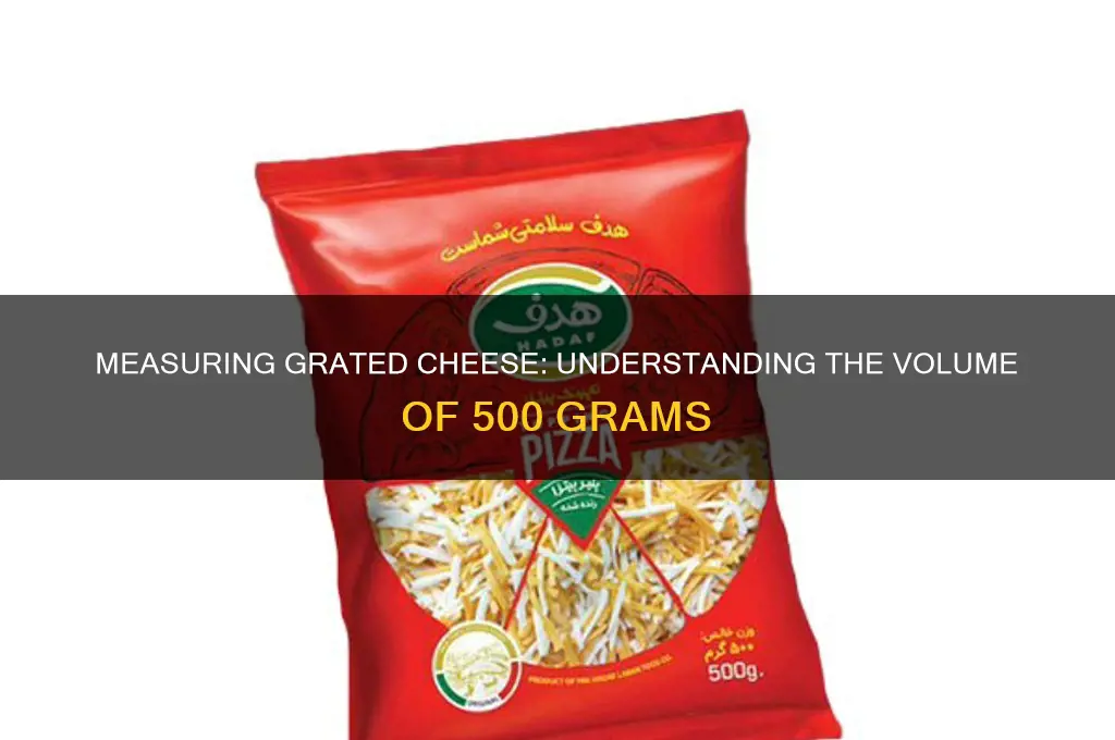how much is 500 grams of grated cheese