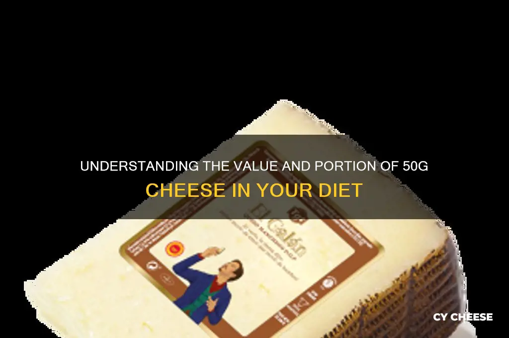 how much is 50g cheese