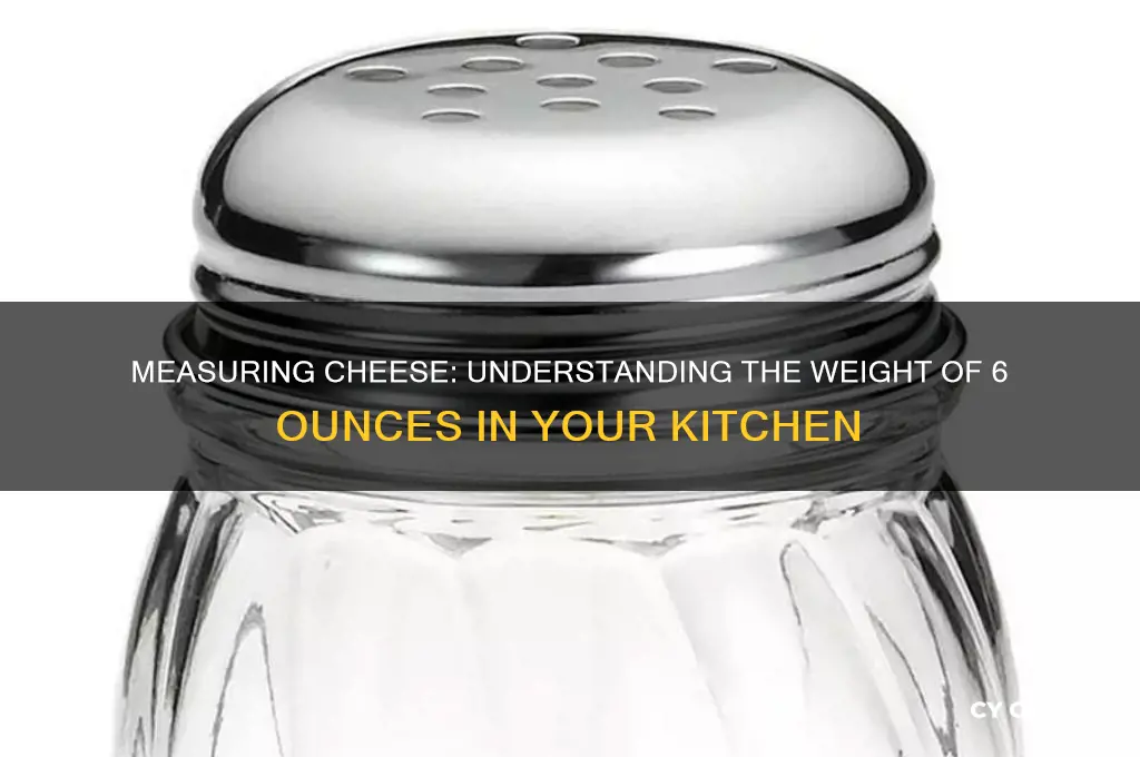 how much is 6 ounces of cheese