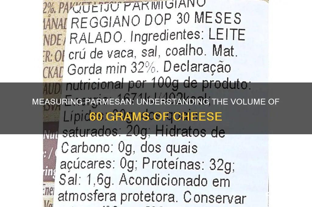 how much is 60 grams of parmesan cheese