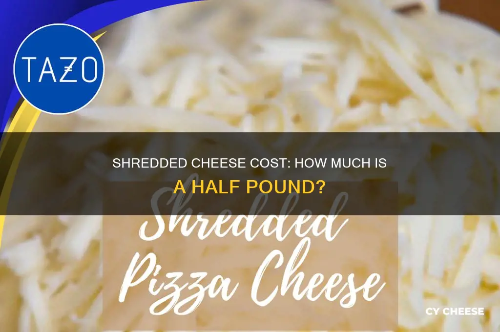 how much is a 1 2 pound of cheese shredded