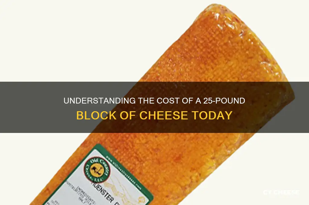 how much is a 25 of cheese