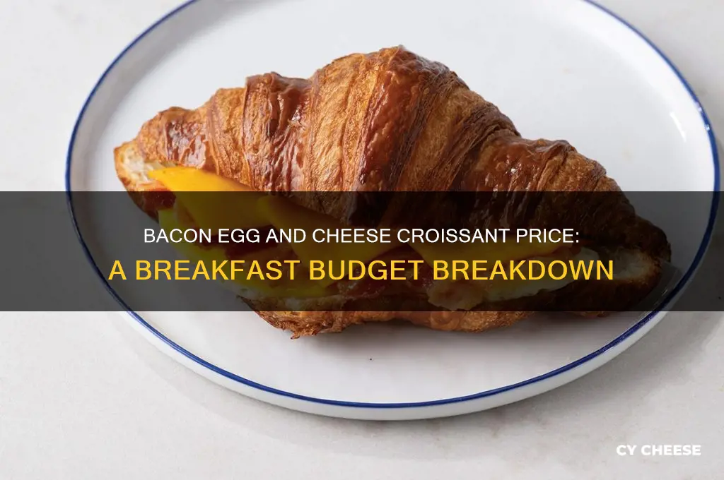 how much is a bacon egg and cheese croissant