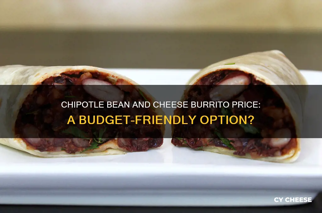 how much is a bean and cheese burrito at chipotle