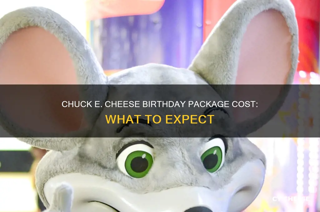 how much is a birthday package at chuck e cheese
